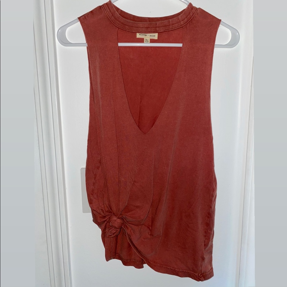 Urban Outfitter’s Rust Cut-out Muscle Tank w/ Knot